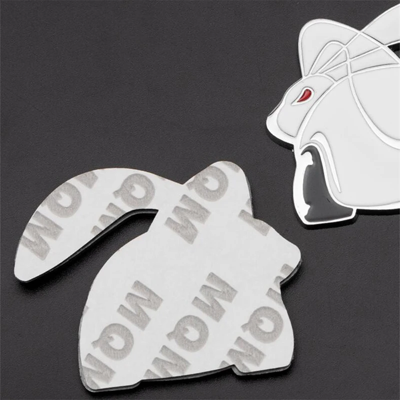 1Pcs Car Accessories Grille Badge Sticker Rabbit GTI Logo Decal For VW GTI Polo Golf Passat  Scirocco Jetta Tiguan Beetle Touran