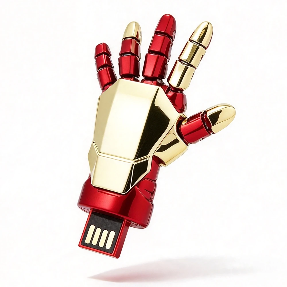 3D Creative Mechanical Hand USB Flash Drive 32GB 256GB 512GB Metal Robot Arm Pendrive High Speed Memory Stick Cartoon Novelty