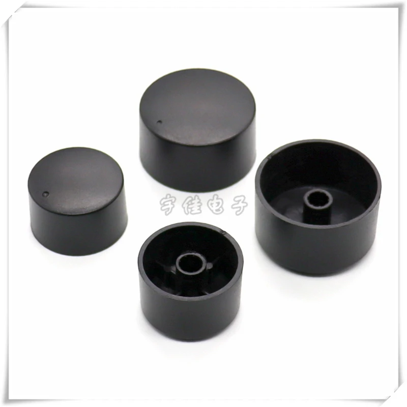 5PCS 34.5*20 28*17.5MM Encoding Potentiometer Volume Adjustment Black Knob Cap Flower Shaft Inner Hole 6MM