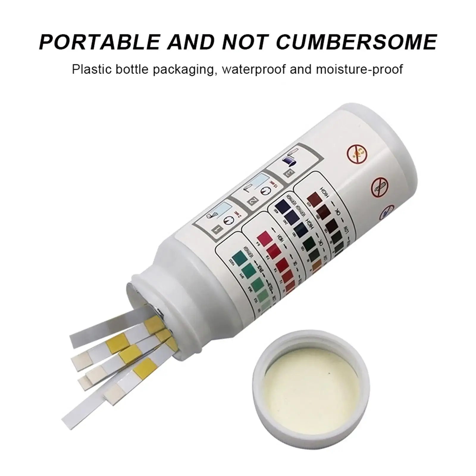 Pool Water Test Strips 4 in 1 Home Testing Kit Plastic Bottle 50 Count for Spa Hot Spring Use