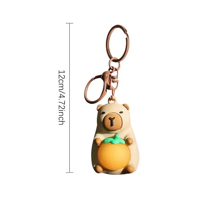 Llaveros bonitos de Capibara para niñas, llavero de Animal de Capibara brillante, bolso Kawaii, dijes para mochila, regalo de joyería para pareja y amiga