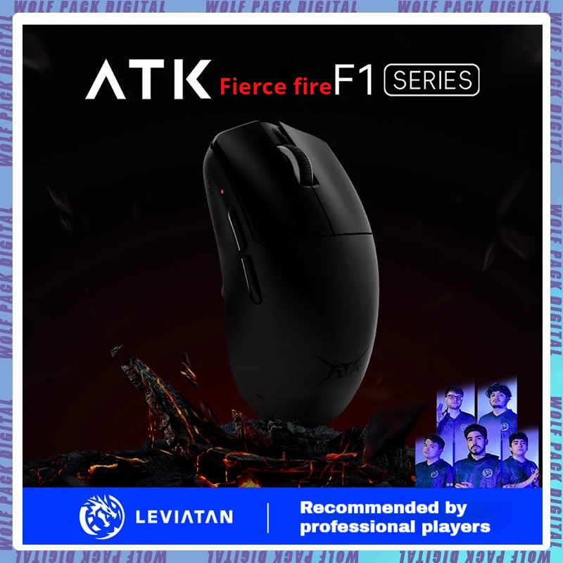 

Мышь ATK F1 Двухрежимная легкая с низкой задержкой, игровая офисная эргономичная для электронных видов спорта, периферийная Совместимость с настольными компьютерами и ноутбуками