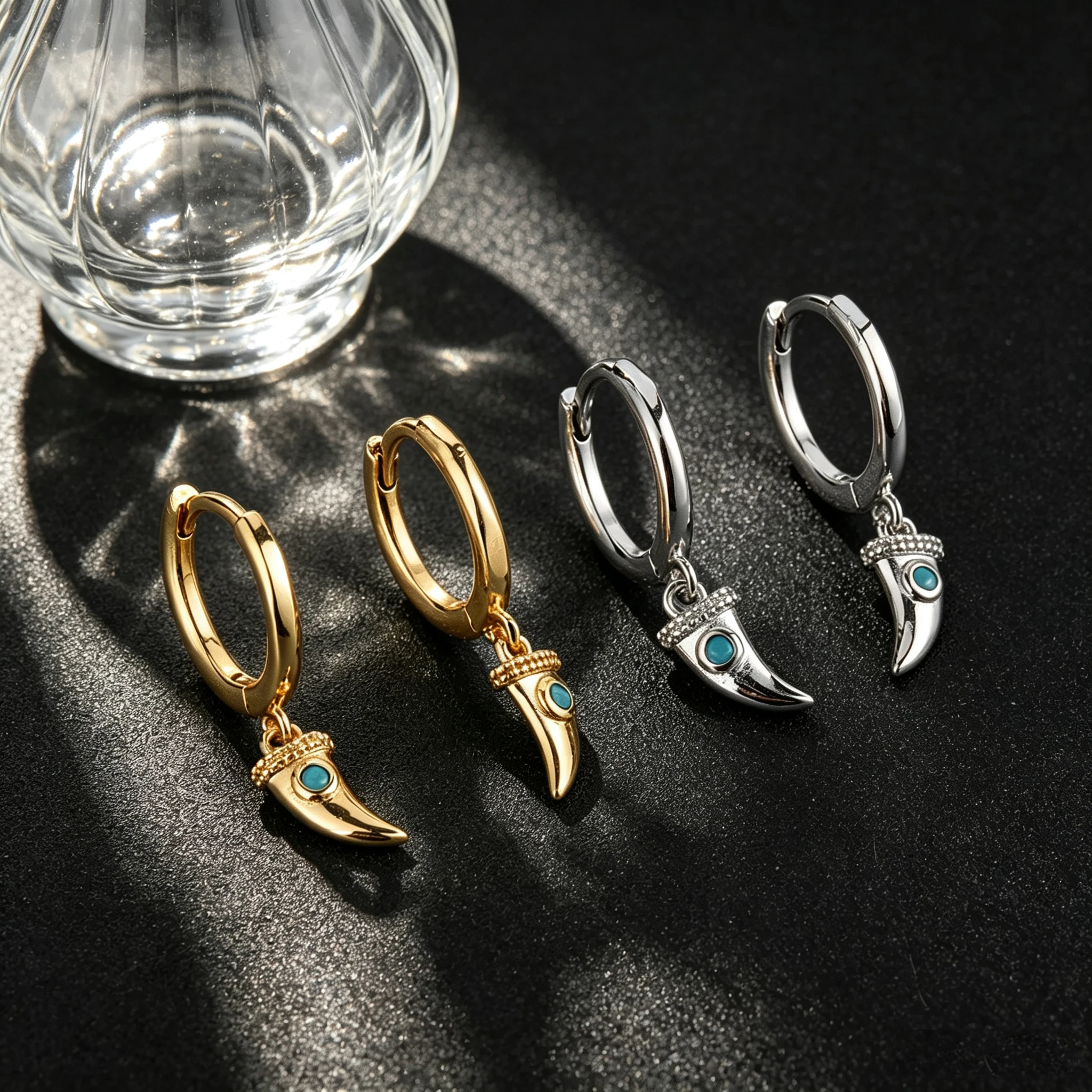 New 14K Gold Plated Dangle Earring Bohemian Style Small Chili Fashion Jewelry Inlay Turquoise Daily Accessories Festival Gift