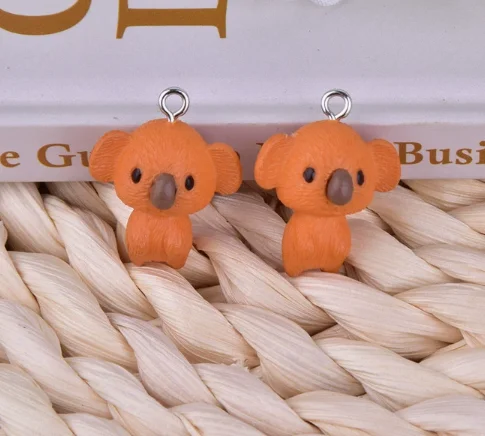 10 pcs 3D Resin Koala  Charm Earrings DIY Key chain Necklace Pendant Bracelet Jewelry Handmade Findings Gift view 4