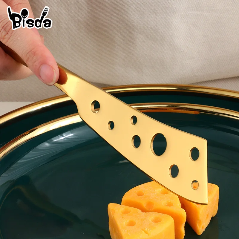 3PCS Cheese Tool Set Gold Cheese Slicer Cutter Knife Creative Cheese Graters Kitchen Baking Tools Cake Spatula Butter Knife