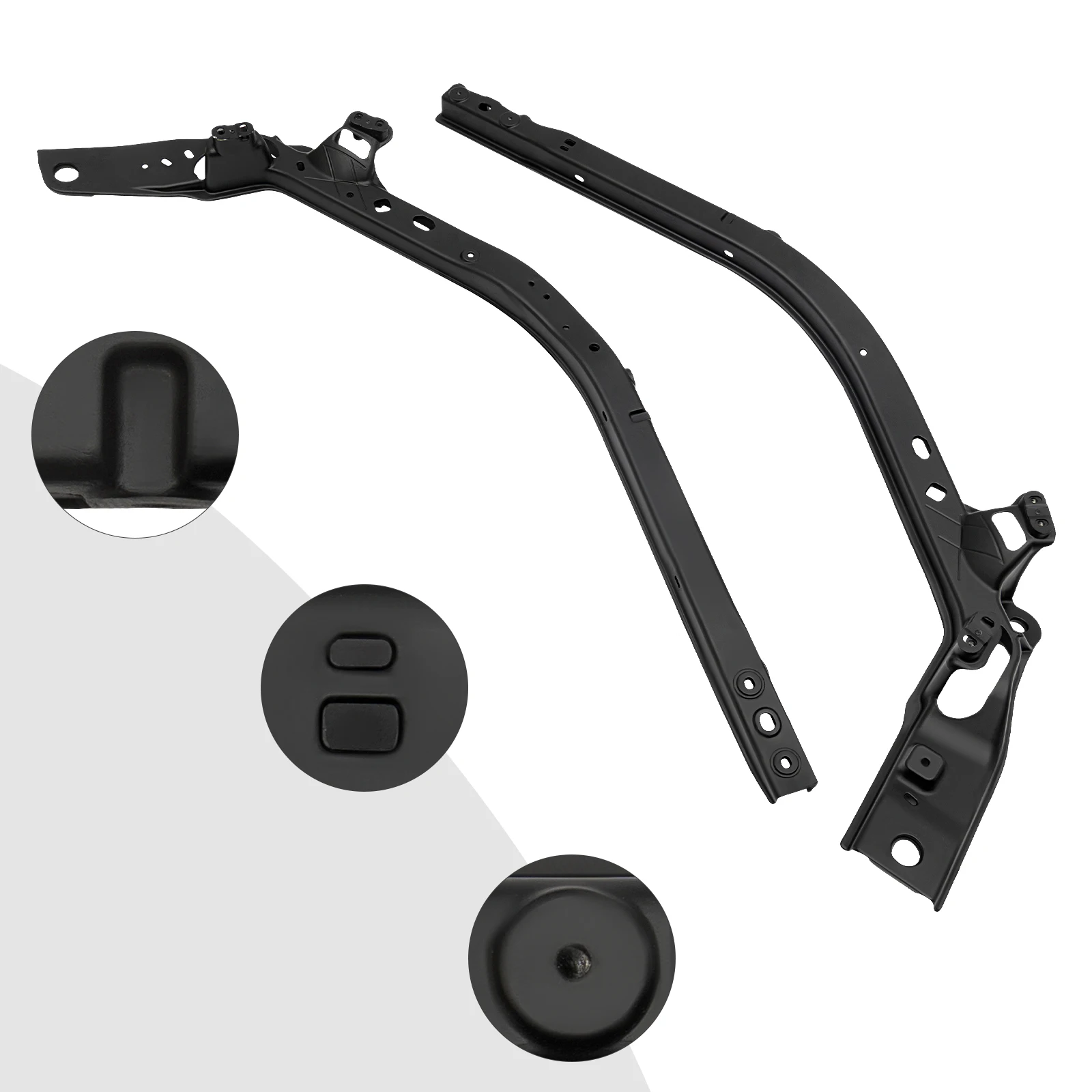 Radiators, Bumper Mounting Plate Bracket, Bracket Rod Bar, 2020-2022 Ford Explorer, Aluminum Pair, RV SUV Car, Durable Cooling Support