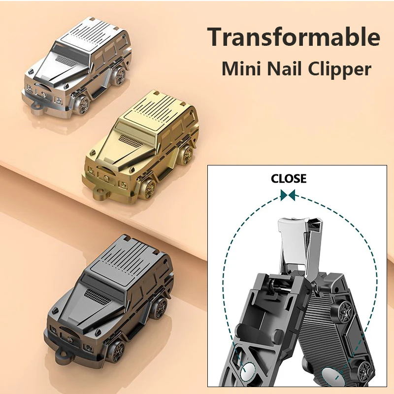 Portable Mini Off-road Car Transformable Nail Clipper Trimmer Keychain Finger Toe Clippers Convenient Handguard Manicure Product