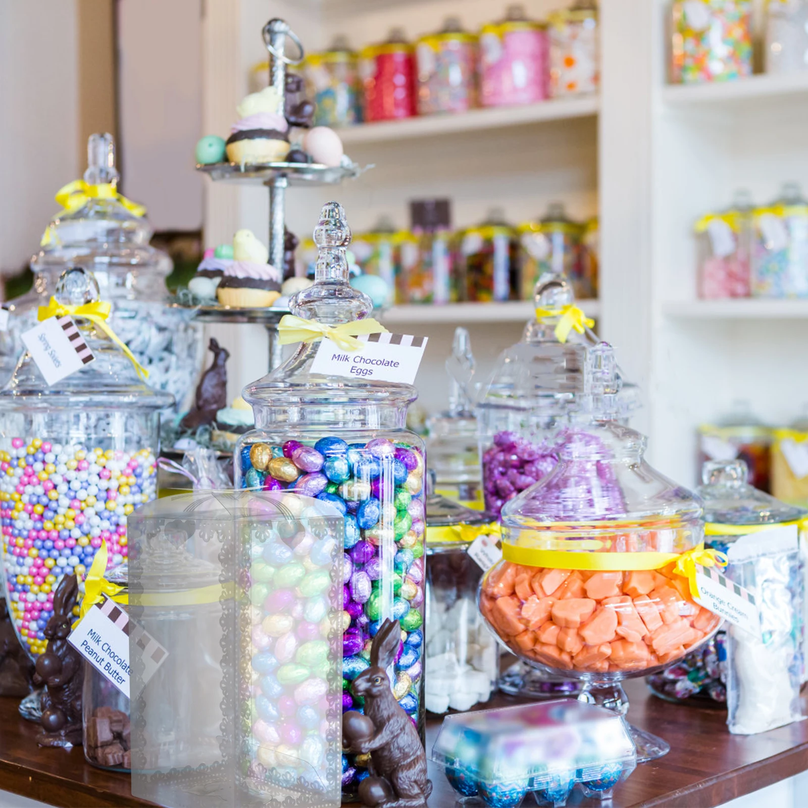 

10Pcs PVC Transparent Candy Boxes Rectangular Wedding Party Favor Packaging Delicate Storage Gift Holders PVC Boxes