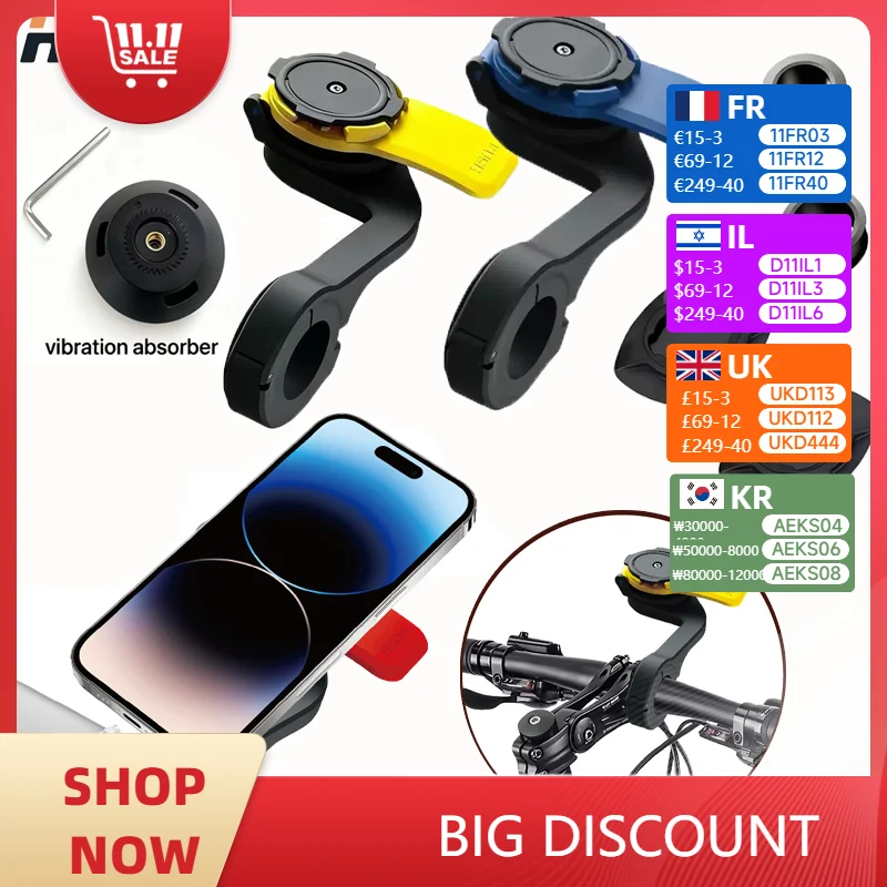 Motorrad Fahrrad Telefon Halter Stehen Fahrrad Telefon Ständer Anti-Schock Stabile Telefon Halterung 360 °   Drehbare Unterstützung für die Navigation im Freien