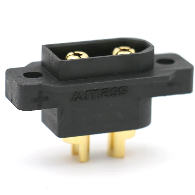 

1/2/5PCS Amass Black XT60EW-M Mountable XT60E Battery Male Plug Connectorfor RC Drone Aircraft FPV Racing Drone