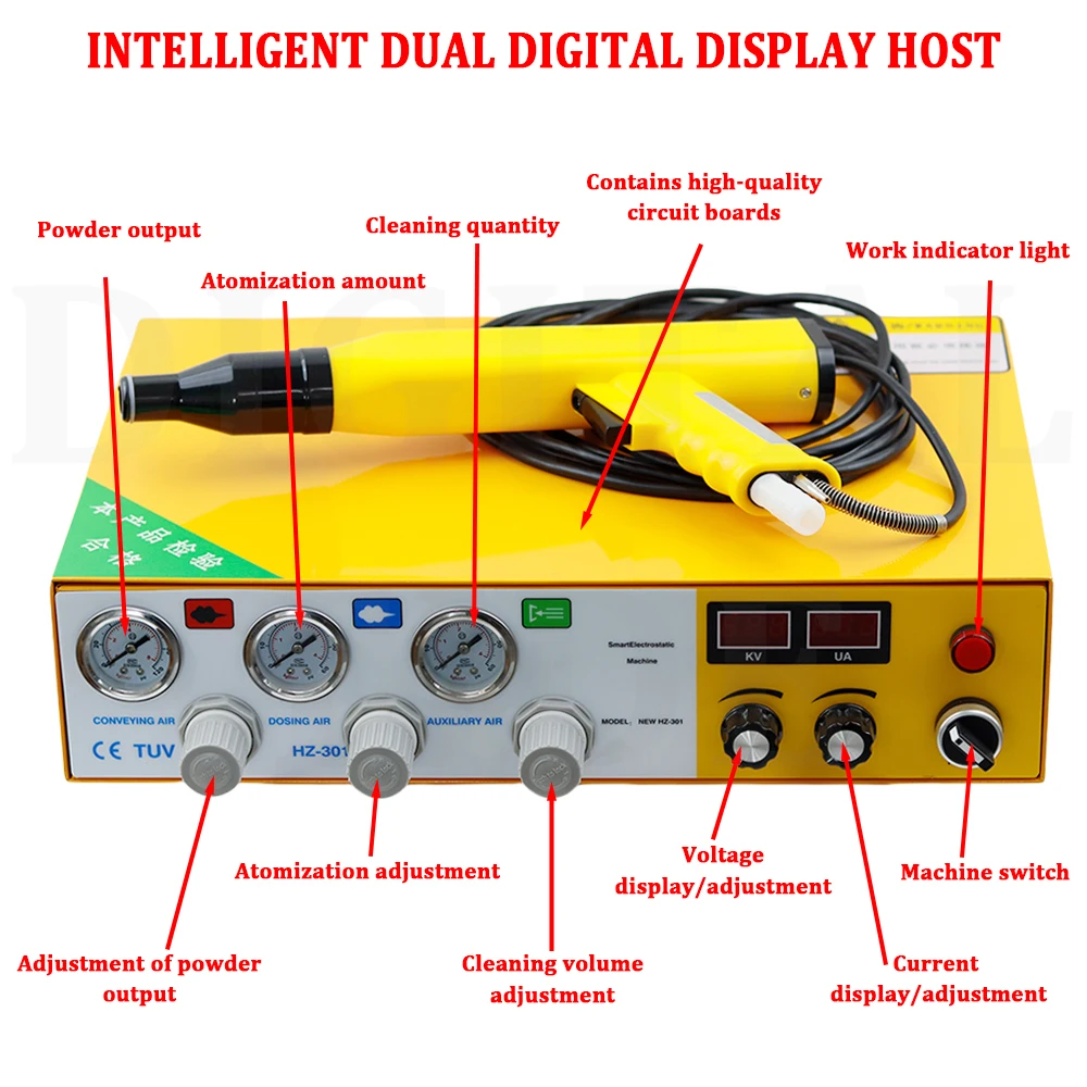 Spraying Equipment Portable Powder Paint  Powder Coating  Digital Electrostatic Coating Machine Experimental Spraying Machine