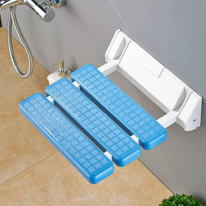 Bathroom folding stool shower seat shower toilet slip bath wall hanging folding chair change shoes sitting stool