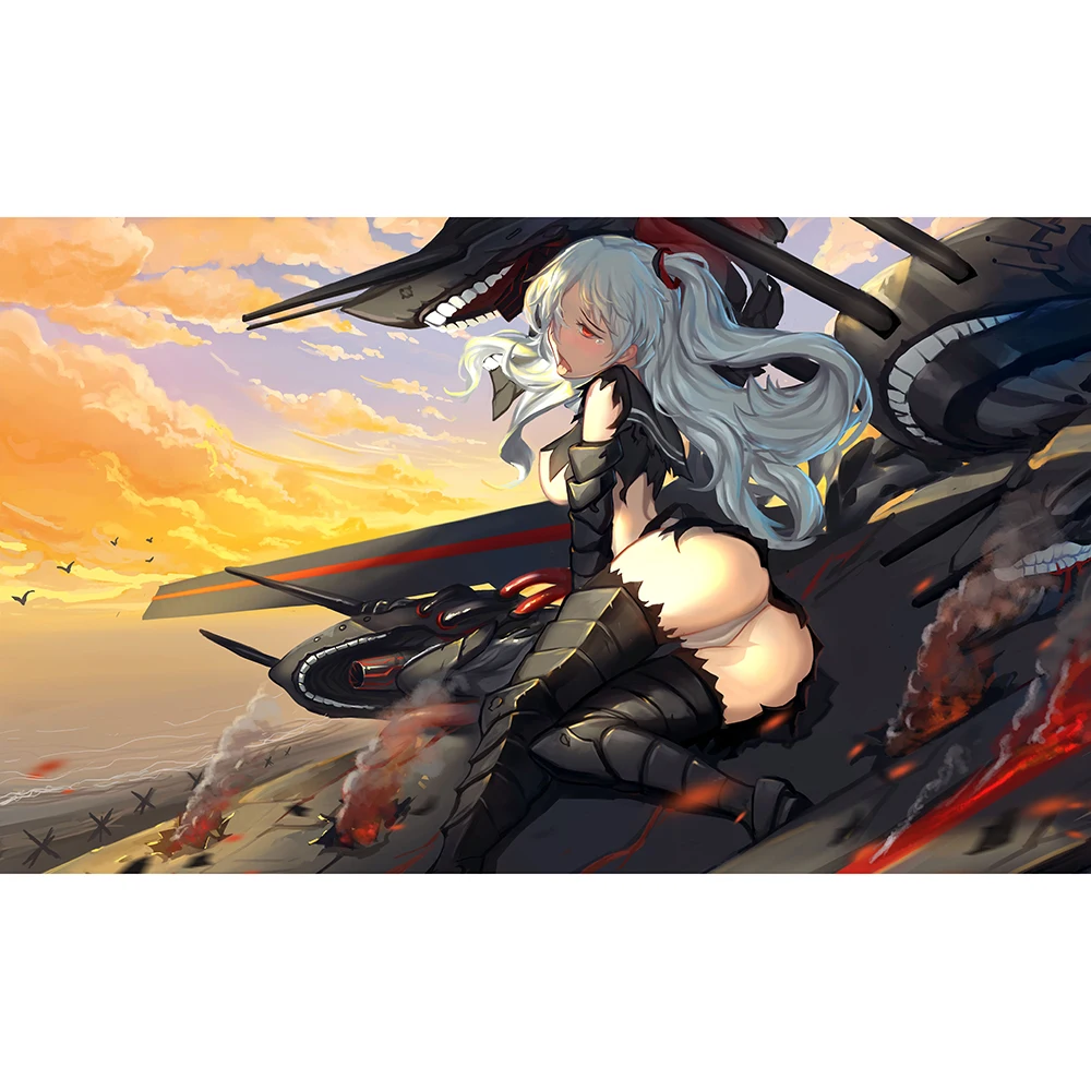 

White Hair Sexy Beauty Playmat Art Picture Mat Cards Cover MGT Cards Protector DTCG MTG TCG Mousemat/Star Reals Board Games