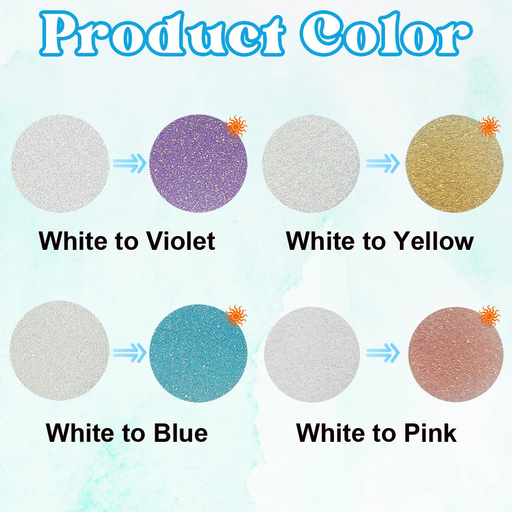 Polvo de cebolla verde claro, película de transferencia de calor Htv, juego de vinilo multicolor, parche de planchado que cambia de Color adecuado para ropa DIY