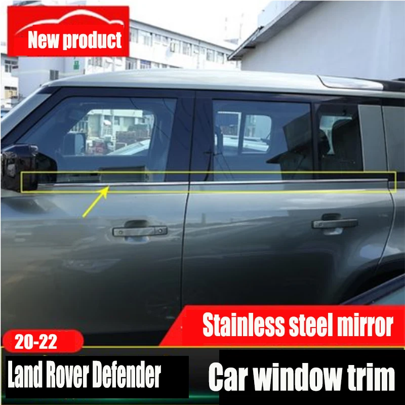 

for 20-22 Land Rover Defender car window decoration bright strips stainless steel new Defender 110 modified accessories