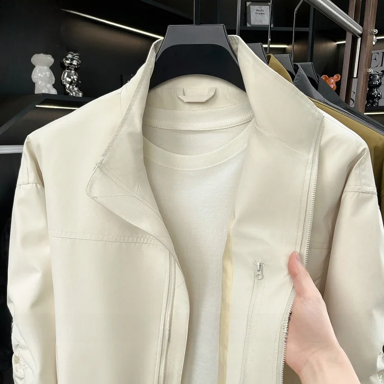 Chaqueta Casual Holgada con Cierre para Hombre, Marca Cardel Crocodile, Estilo Juvenil, de Fibra de Poliéster, Manga Larga, Ropa de Primavera