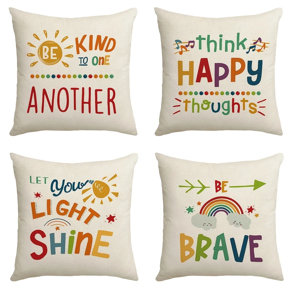 Inspirational Quote Pillowcase Throw Pillow Covers Boho Nursery Decor Aesthetic Motivational Art Gift for Woman Boy Room Bedding