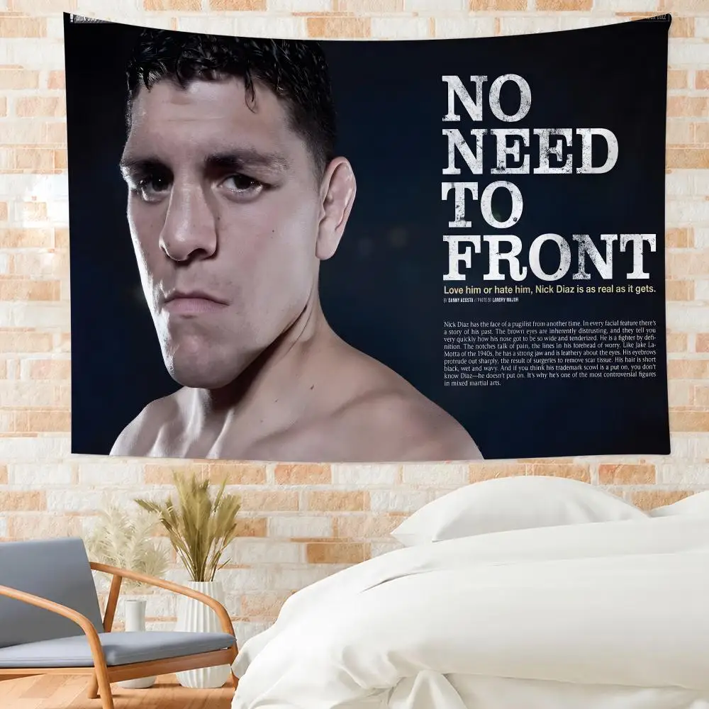 Nate Diaz Tapestry House Bedroom Living Bar Garden Microfiber Decoration Background