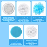 Brosse de bain électrique domestique cinq en un, manche long, nettoyage en profondeur, brosse de bain de massage, étanche, lait de massage électrique lisse 5