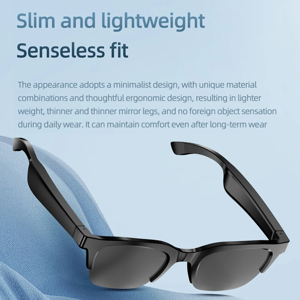 

E60 Wireless BT Smart Audio Glasses Cycling Sunglasses Voice Assistant Navigation Call Music Smart Glasses