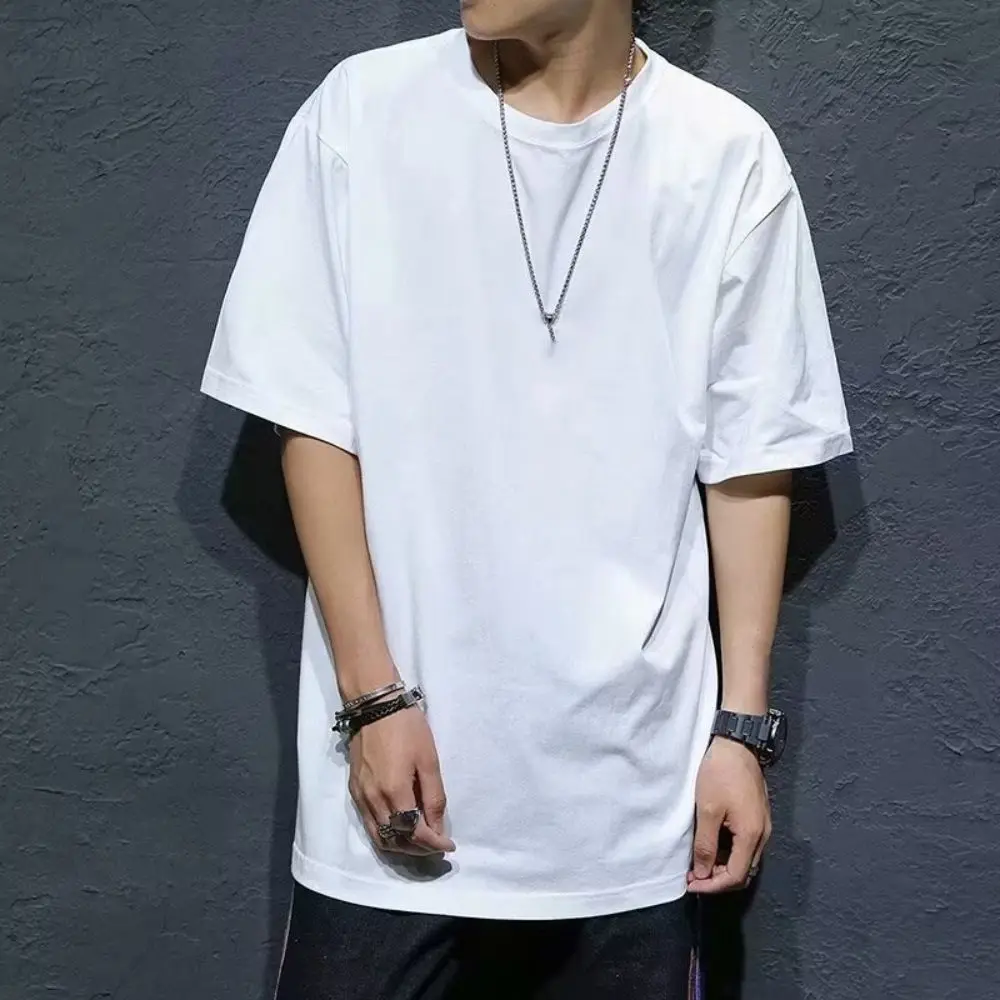

New Round Neck T Shirts for Men Simple Quick Dry Short Sleeve T-shirt Large Size Bottoming Shirt Men's Basic T-shirt Male