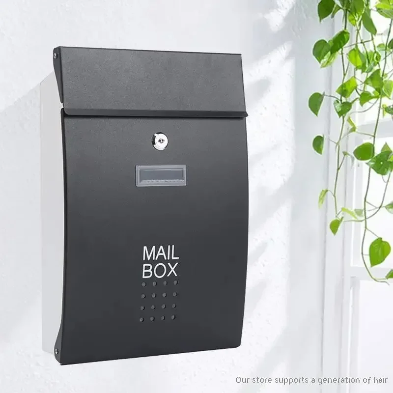 Mailbox Outdoor Villa Outdoor Mailbox Continental Letter Box Wall Hanging Bar Decoration Props Postbox WF1027
