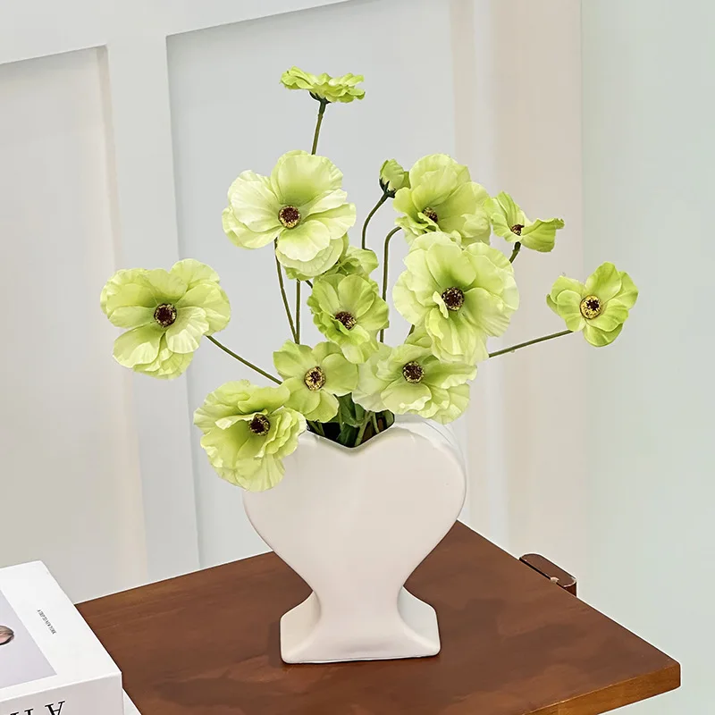 

Creative Heart Shaped Vase Living Room Desktop Flower Arrangement Vase Valentine's Day Gift Unique Decoration