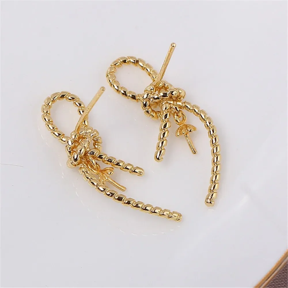 

Gold Plated Pearl Earring Settings, DIY Jewelry Making Supplies, Blank Ear Stud Bases for Handmade Accessories, 1pair No Pearl