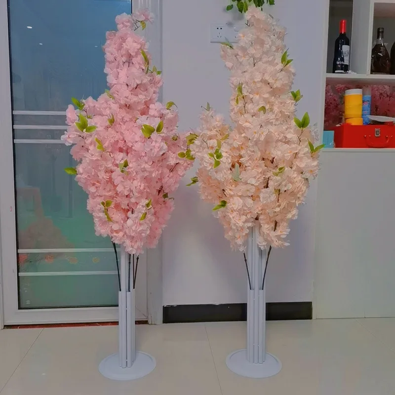 4/6/10 PCS Wedding Backdrop Decoration Cherry Tree Dense Sakura Runer Aisle Road Cited For Christmas Baby Shower Site Layout