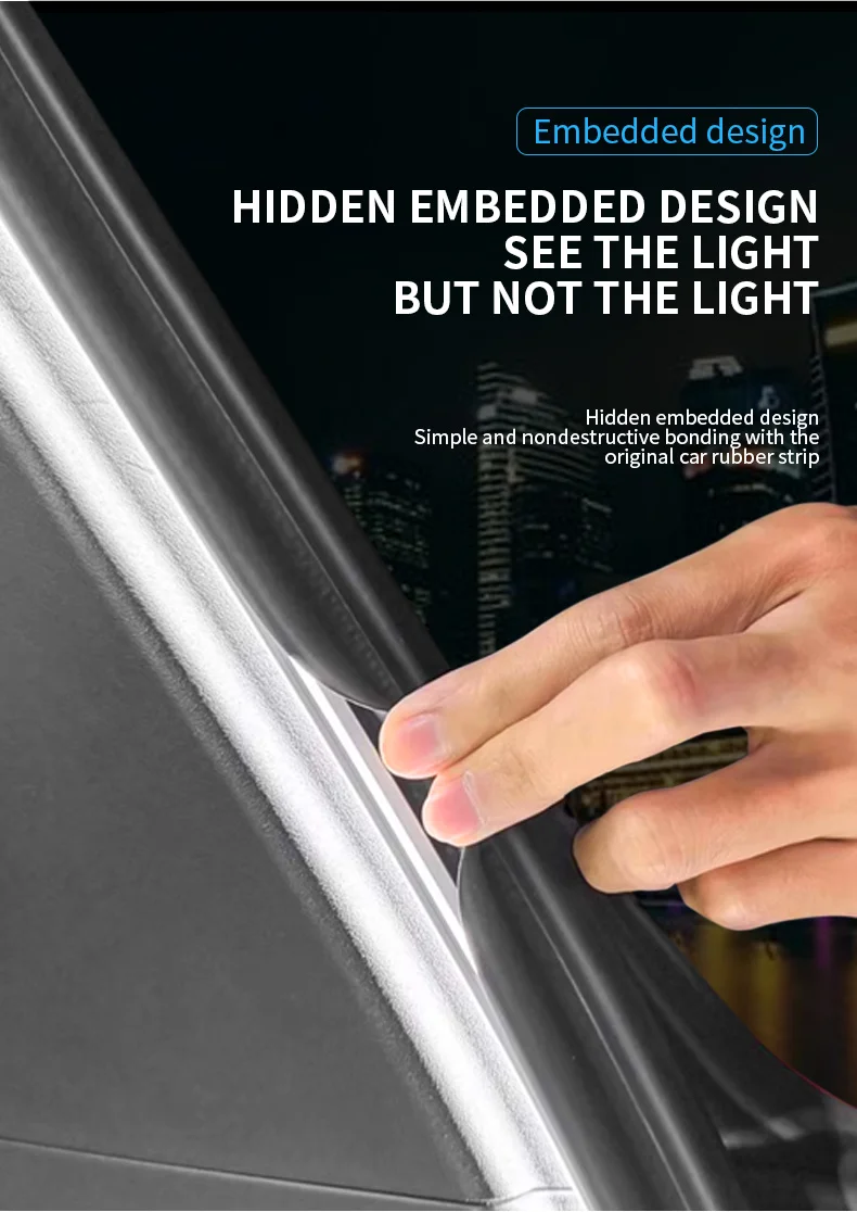 2 m/3,6 m/4,2 m/5 m Auto Stamm LED Streifen Lichter Super Helle Flexible Silikon innen Auto Dekorative Lampe DIY Lampe Weiß Warm Weiß – Detail 5