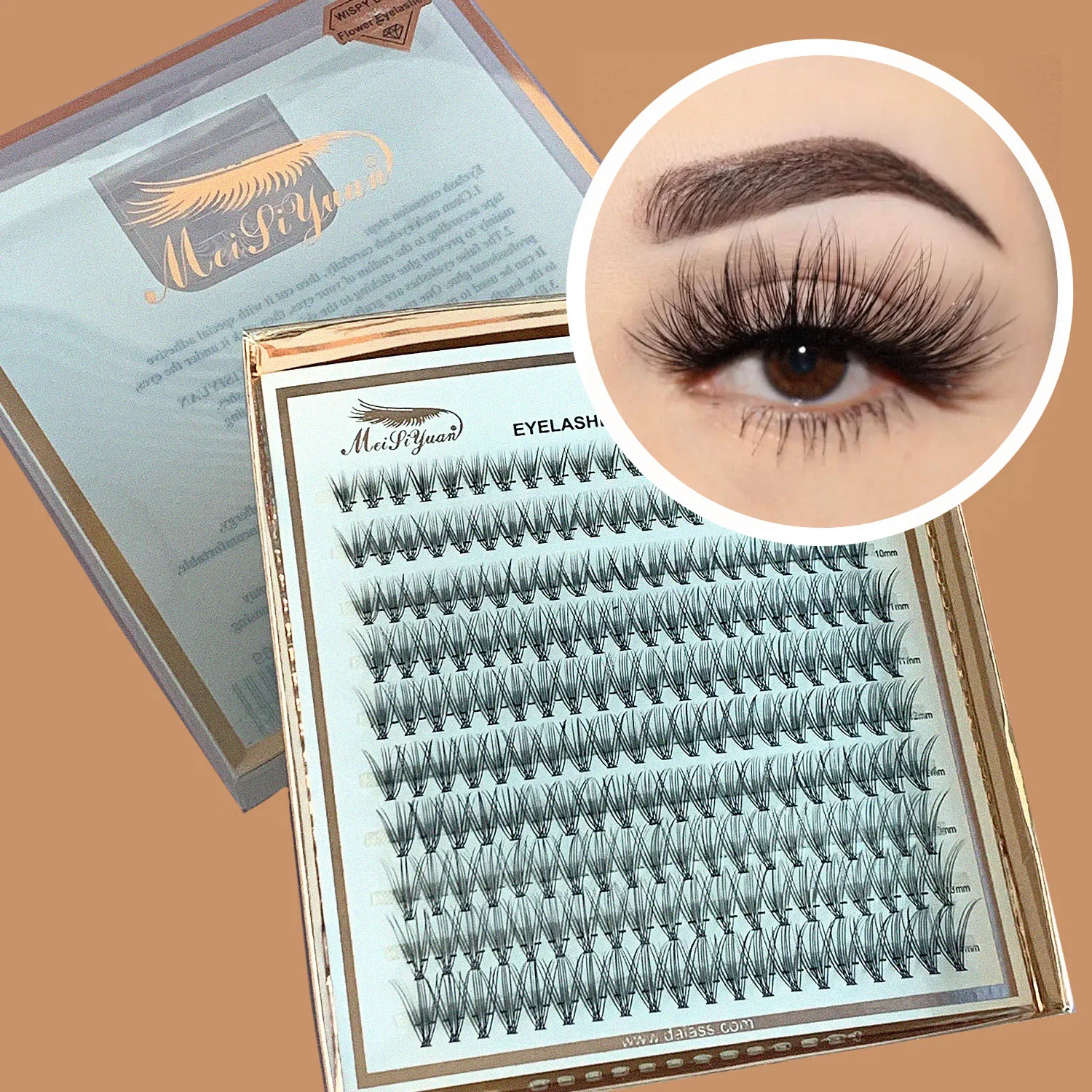 DIY Cluster False Eyelashes Natural Simulation Curled Available in Various Lengths Can Be Matched with Personal Favorite Effects