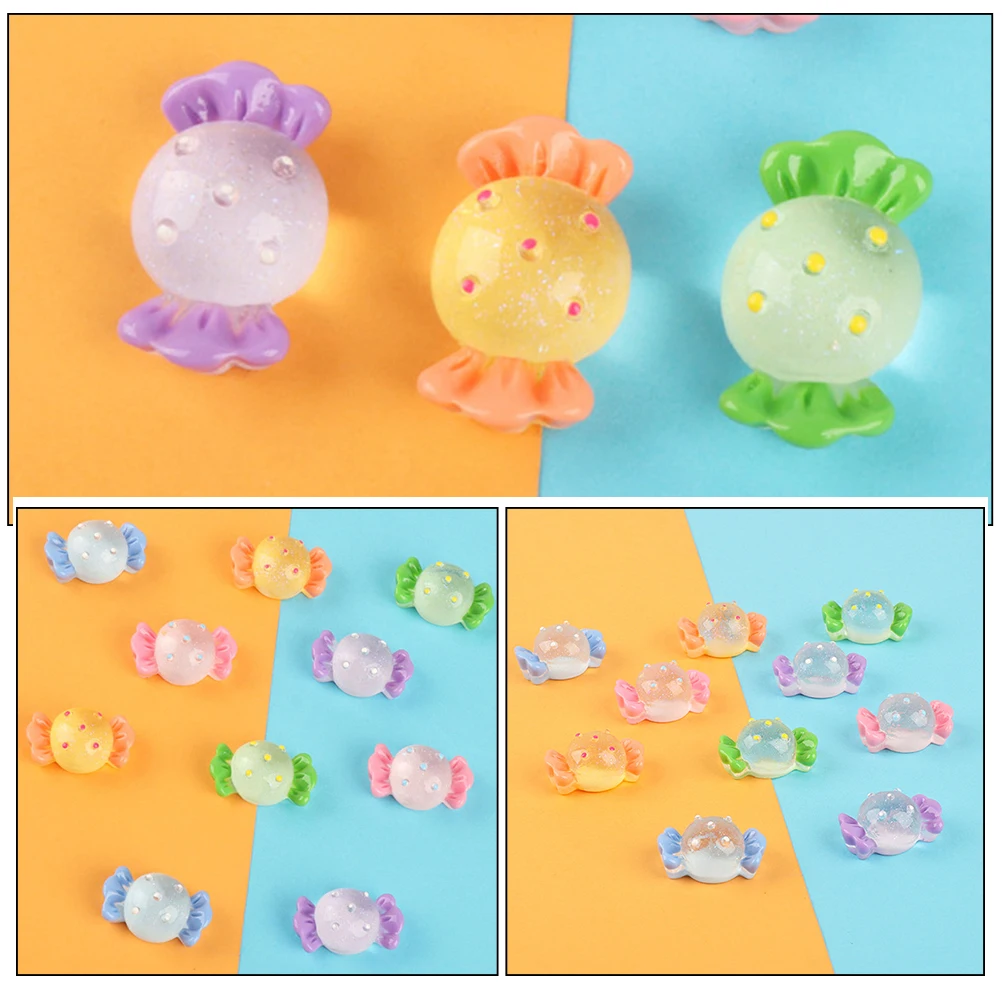 20 pezzi di accessori in resina per caramelle, simulazione assortita, finto per interni, per artigianato, decorazioni finte