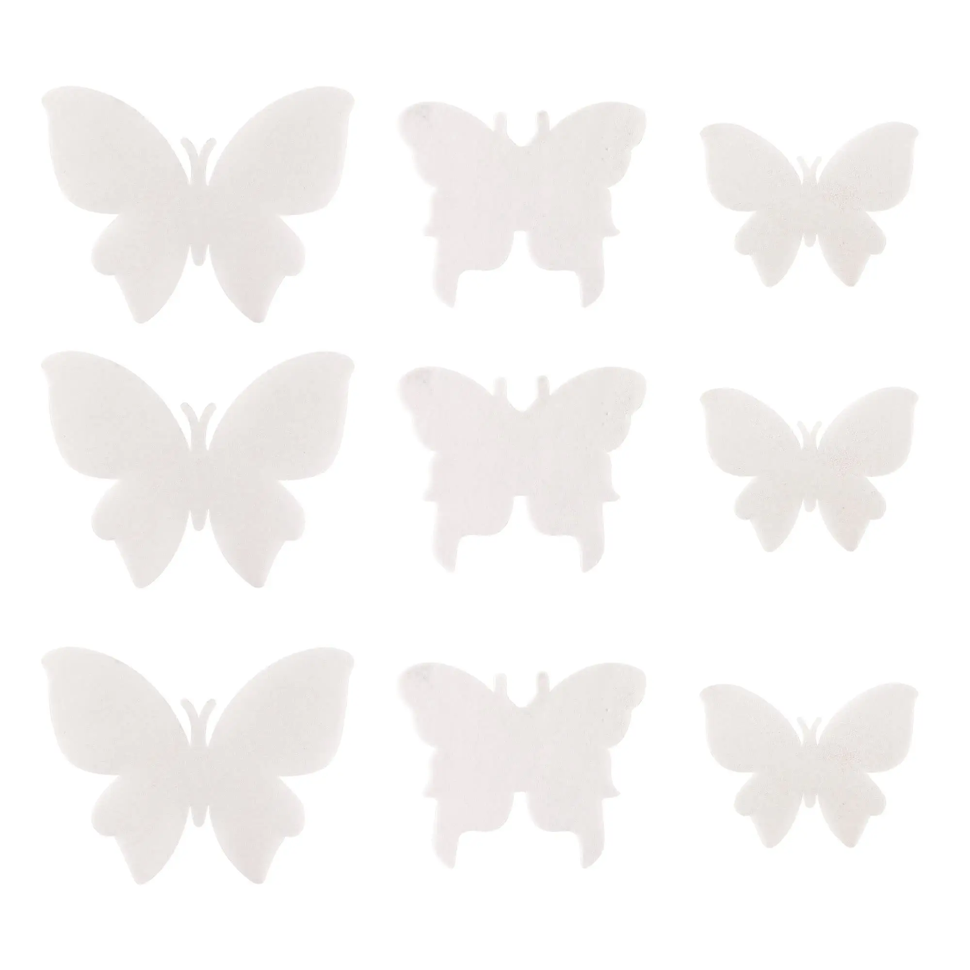 

50 шт./упаковка, 3d-топперы для капкейков с белыми бабочками