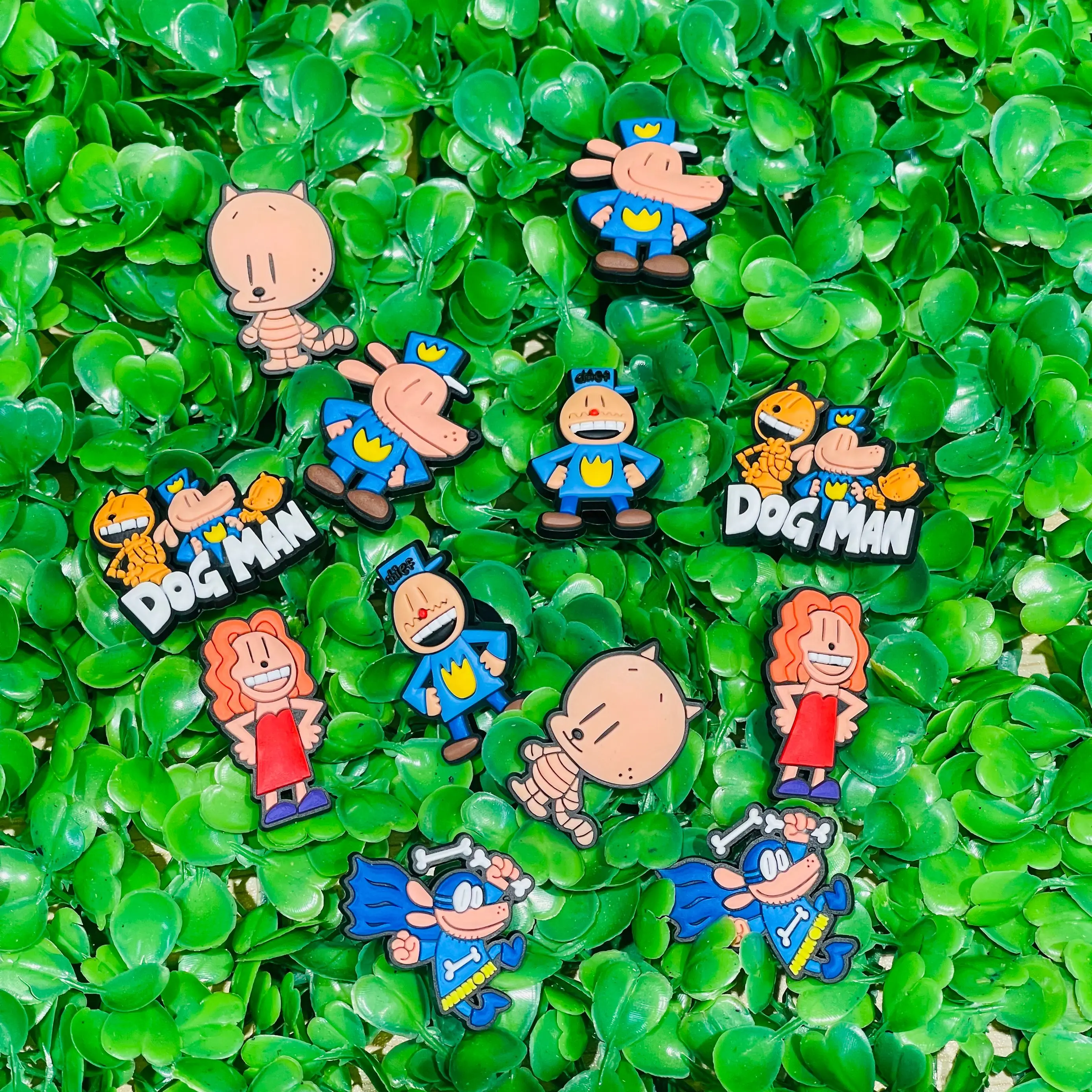 12-100pcs Cartoon Dog Man Sherlock Shoe Charms PVC Accessories DIY Shoes Buckle Decorations fit Wristband Party Kids Gifts image 2