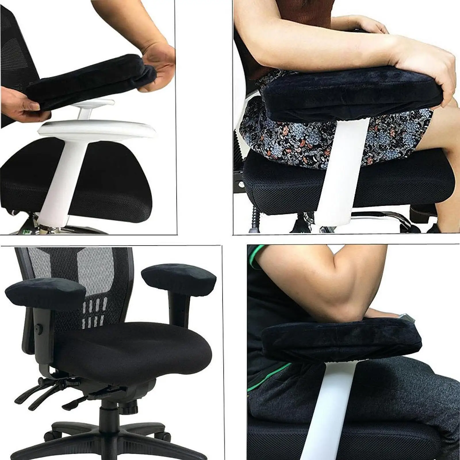 

2 Pieces Office Chair Replacement Armrest Arm Pads Universal Chair Armrest Pad Soft Memory Foam Armrests Cushion Waterproof