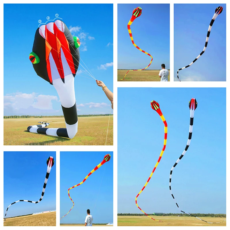 

free shipping 3d kites flying snake kites for adults kites parachute inflatable kite dragon kite street toys Windsurfing Kevlar