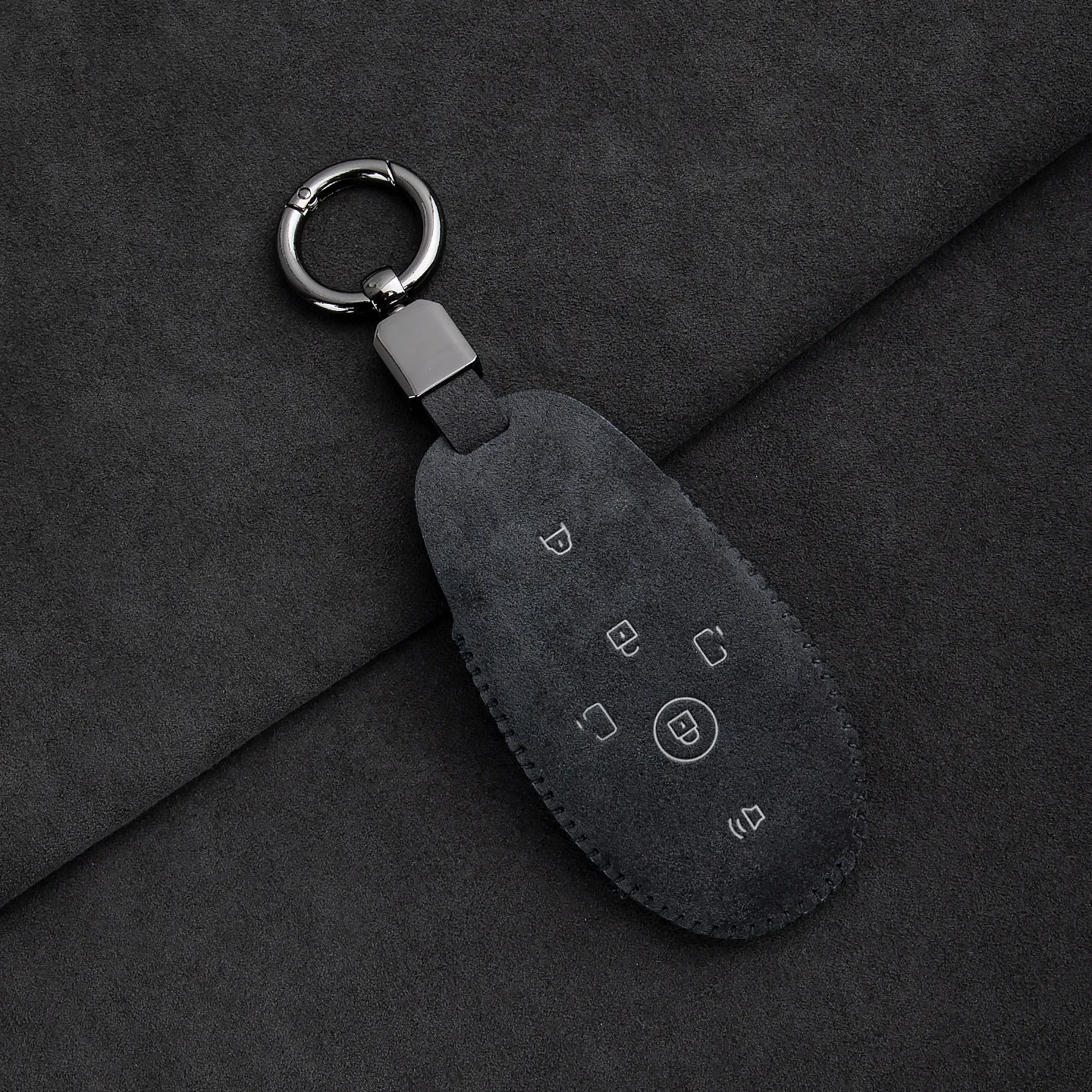 For Buick Electra Encasa 2026 Imported Suede Smart Key Keyless Remote Entry Fob Case Cover Key Case for Car