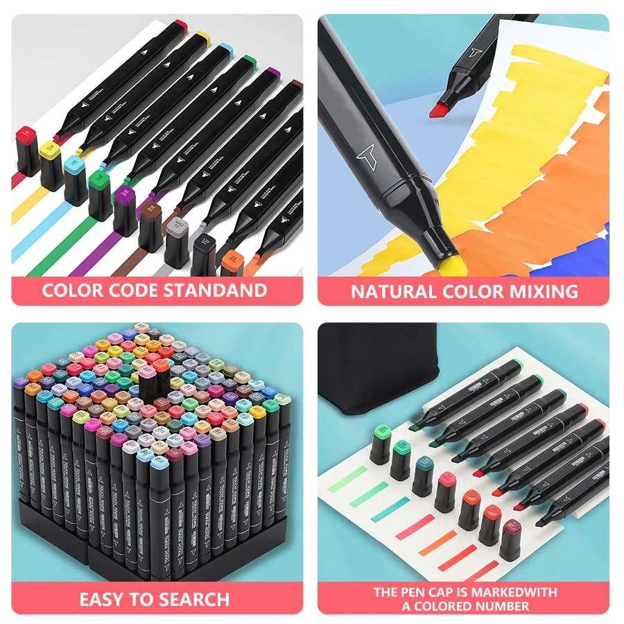 Set De 36 Stylos Aquarelle Double Tête – Livre De Coloriage Par Numéros – Activité Relaxante Pour Enfants Et Adultes