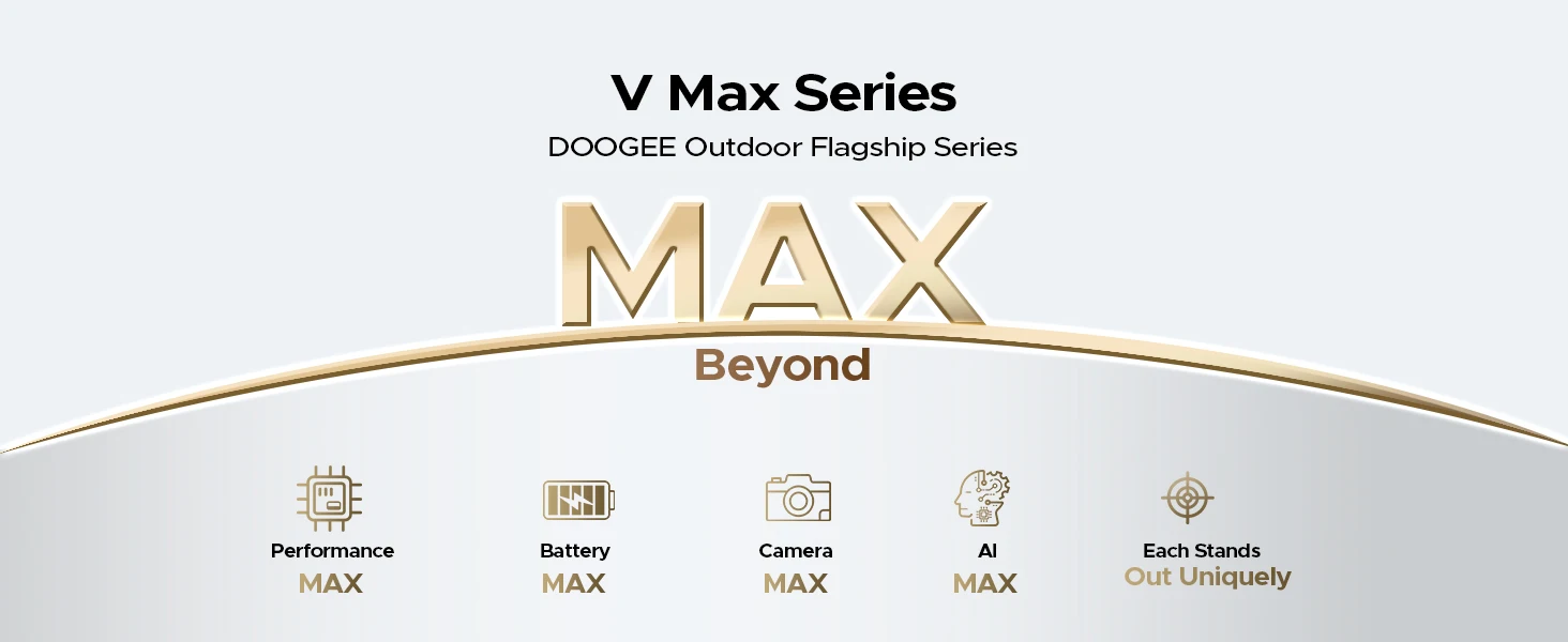 DOOGEE V Max LR Laser Rangefinder 5G AI Rugged Phone 36GB+512GB 6.78'' Display 20500mAh Battery Dual Camping Lights Smart phones