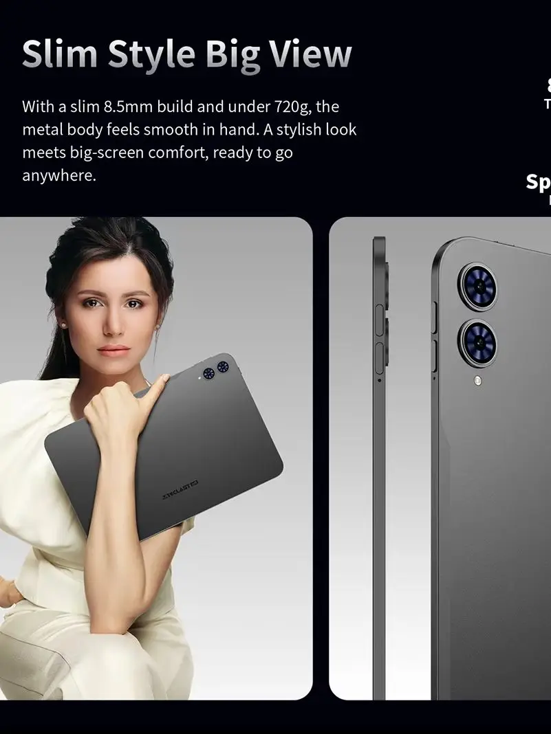 T65 Tablet Android 16 13,4 Zoll 1920x1200 120Hz Display T7280 8-Kern 26GB RAM (6GB+20GB) 128GB ROM 4G GPS 8000mAh Type-C 5MP Teclast TLA001