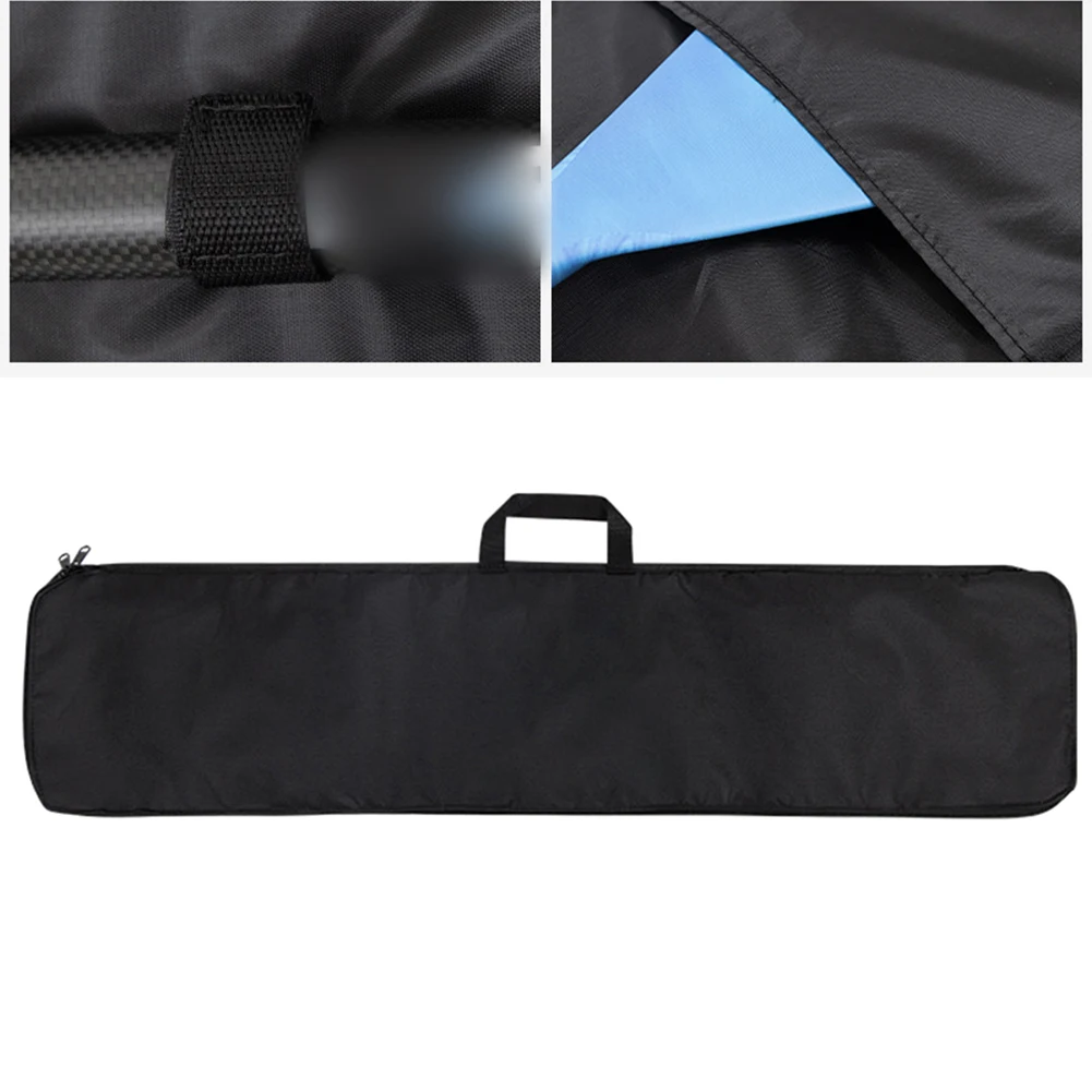 

Adjustable strap paddle board tote bag made with Oxford cloth secure drawstring closure and mesh pocket for drying paddles