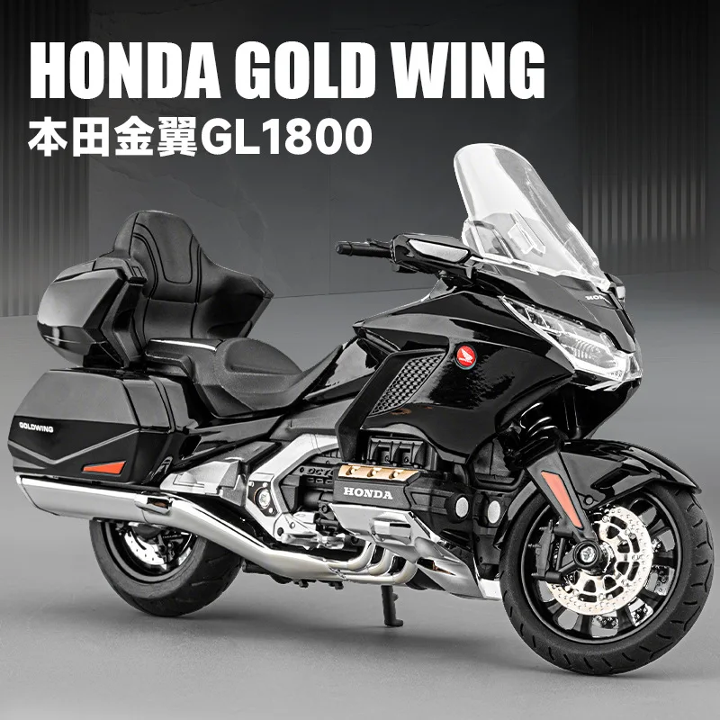 

1: 12 Golden Wings GL1800 Alloy Motorcycle Model Simulation Shock Absorber Office Desktop Ornament Puzzle Toy Collection Gift