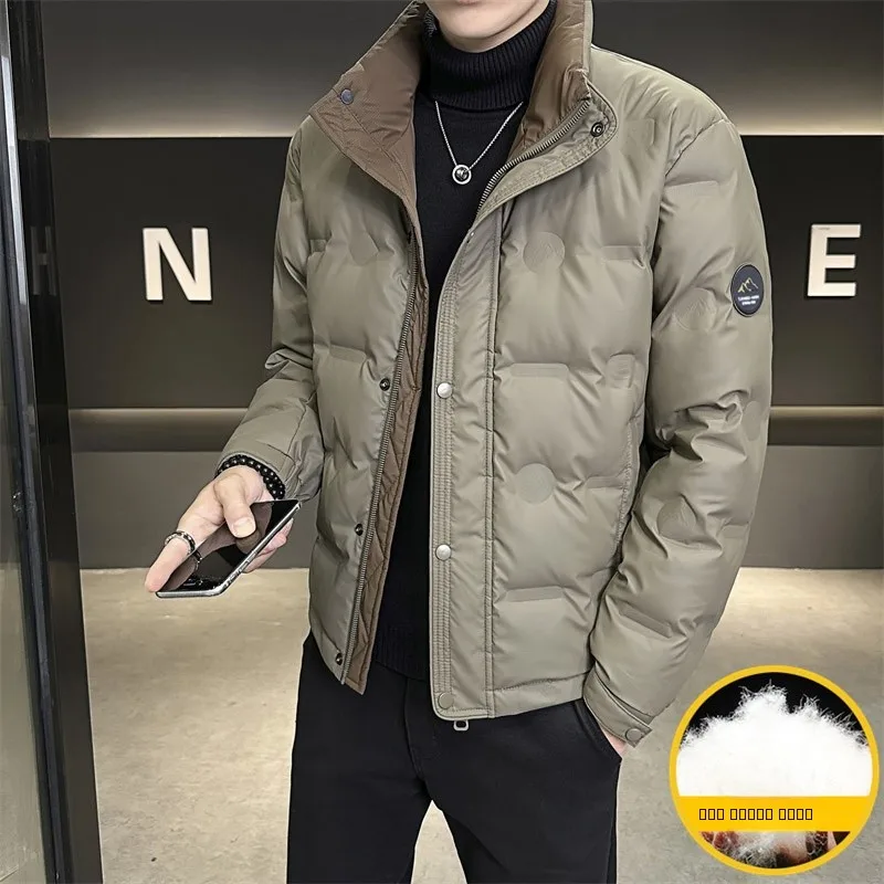 

Lightweight Thiened ort down Jaet Men's Winter Faion Brand High-end Haome Stand Collar White Du down Coat