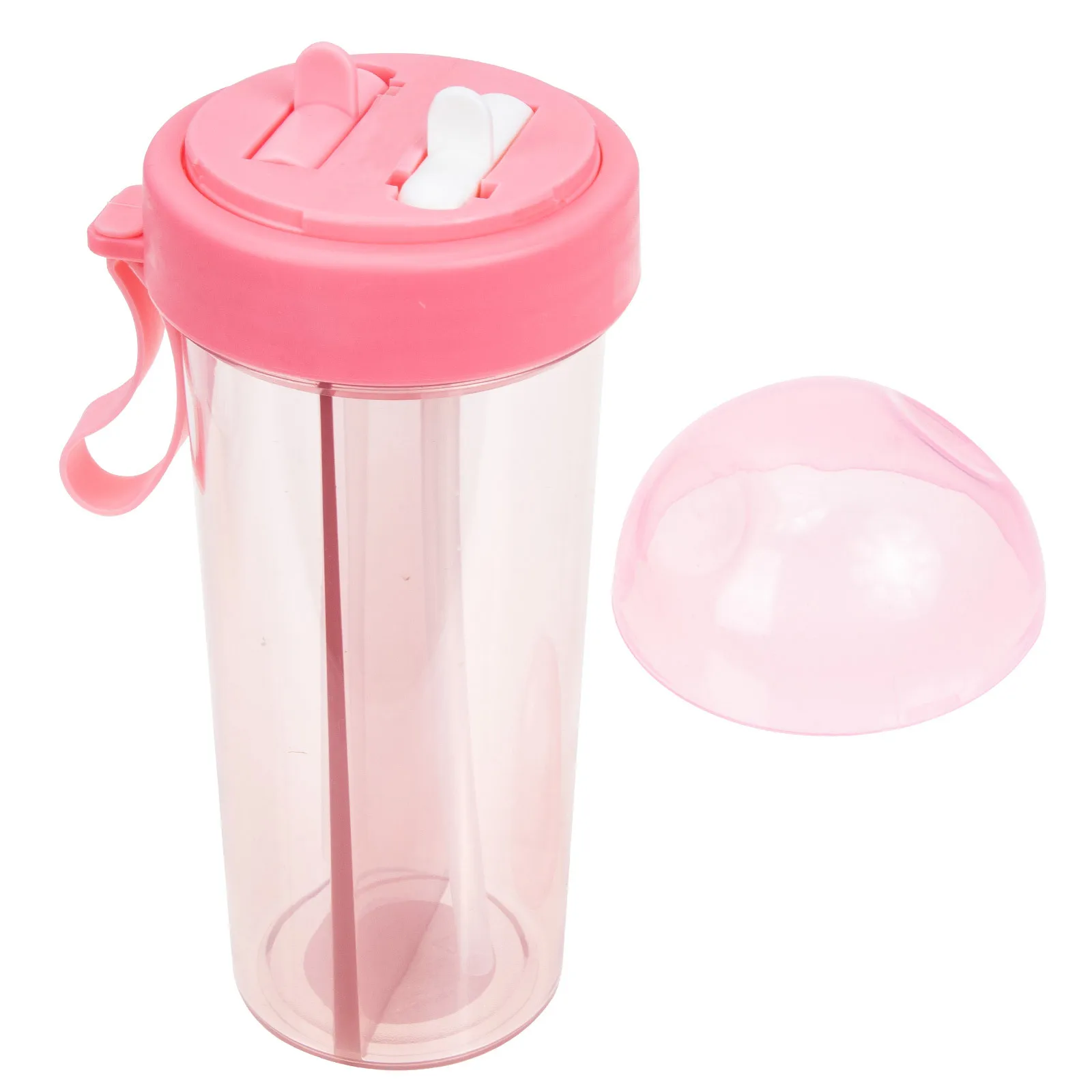 

Use Bottle Creative Leak-Proof Straw Dual Cup Cup Water Bottle For Coffee Tea Sports Travel
