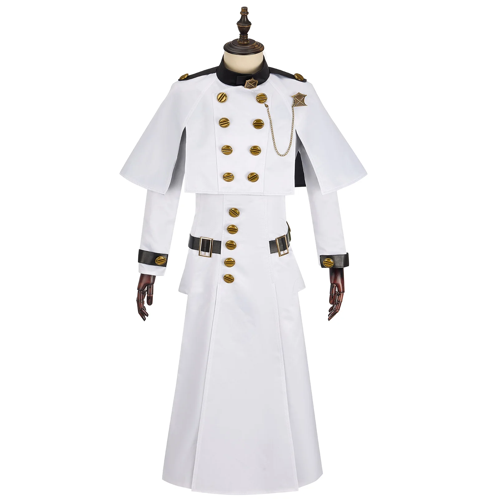 Disfraz de Cosplay de Anime Nael para hombre, bata blanca con bolsa de cintura, uniforme de Halloween, traje de fiesta de Carnaval