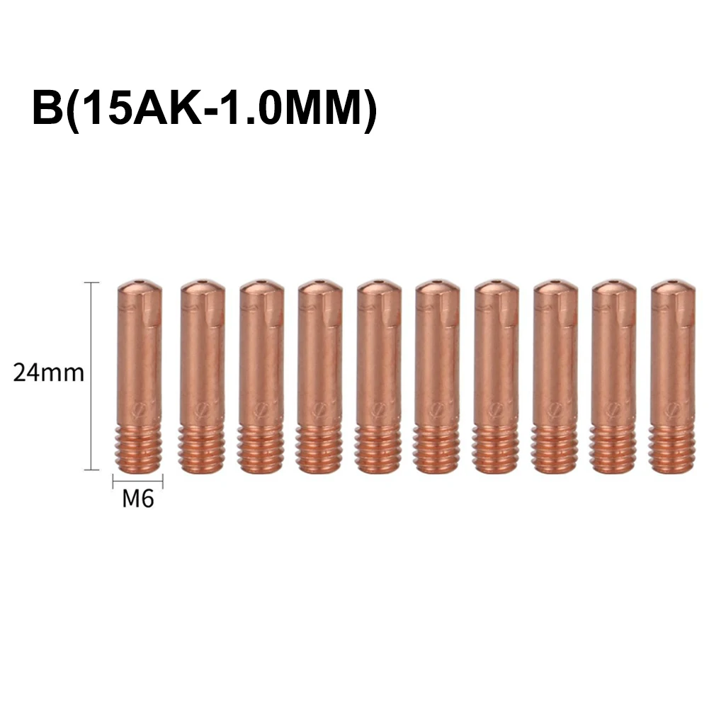 Universal-Euro Style Soldering Accessories For MB-15AK 14AK MIG/MAG Gas Nozzle Welding Torch Contact Tip 0.6/0.8/0.9/1.0/1.2mm