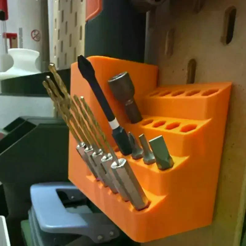 1Pcs Screwdriver Head Storage Toolbox Hole Board Screwdriver Stand Hex Shank Organiser Drill Holder 50 Holes Bit Organiser view 3