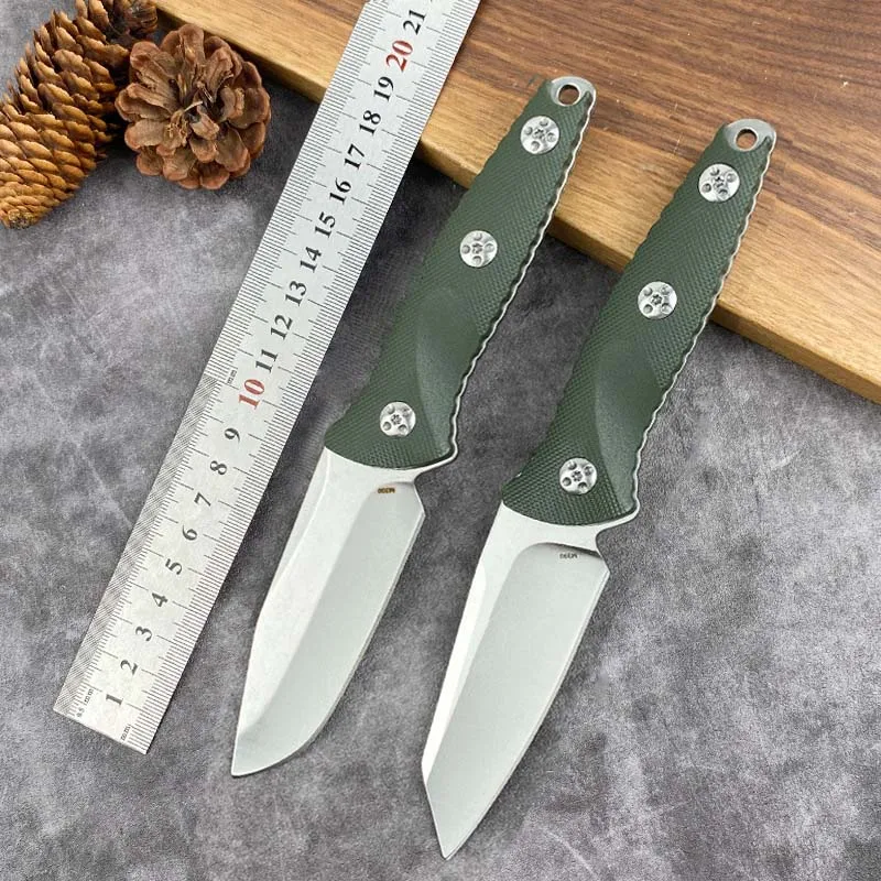 5CR15 steel straight knife Outdoor tool knives High hardness Handmade knife nylon fiber handle