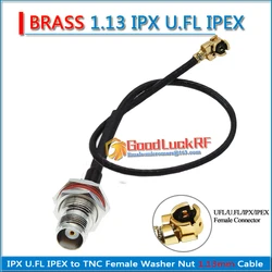 1.13 UFL U.FL to L12 TNC Q9 BNC Female O-ring Bulkhead Panel Washer Nut RF Coaxial Pigtail Jumper 1.13mm extend Cable