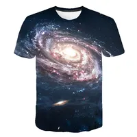 Vast Universe Galaxy Graphic T Shirts Summer Fashion Men's T-shirts with 3D Print Trend Handsome Casual O-Neck Hip Hop T-shirt